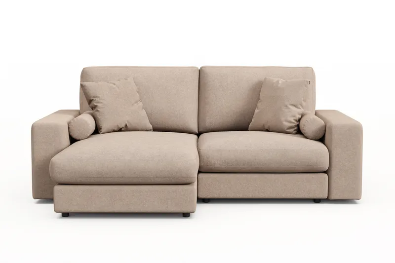 Adelsö by Gynning 3-seter Vendbar L-formet Dyp Divansofa i stoff - Beige - Møbler - Sofaer - Sofaer med sjeselong - 3 seters sofa med divan
