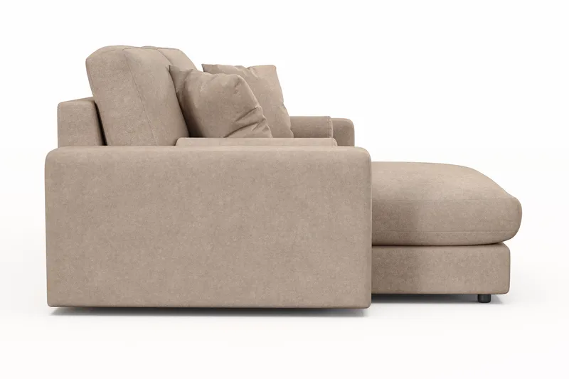 Adelsö by Gynning 3-seter Vendbar L-formet Dyp Divansofa i stoff - Beige - Møbler - Sofaer - Sofaer med sjeselong - 3 seters sofa med divan
