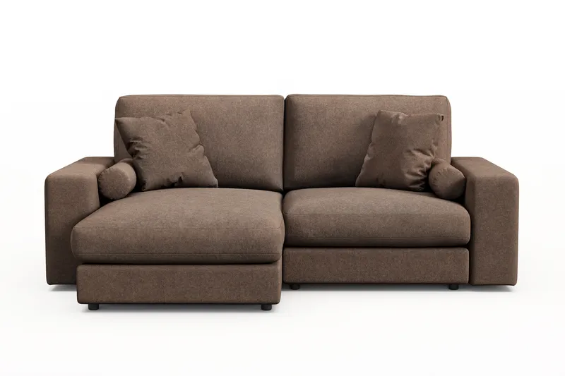 Adelsö by Gynning 3-seter Vendbar L-formet Dyp Divansofa i stoff - Brun - Møbler - Sofaer - Sofaer med sjeselong - 3 seters sofa med divan