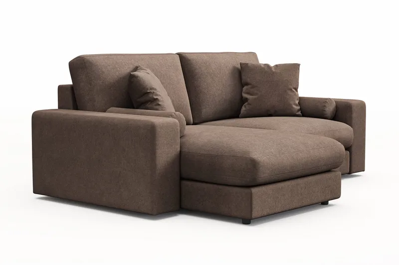 Adelsö by Gynning 3-seter Vendbar L-formet Dyp Divansofa i stoff - Brun - Møbler - Sofaer - Sofaer med sjeselong - 3 seters sofa med divan