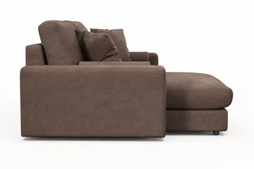 Adelsö by Gynning 3-seter Vendbar L-formet Dyp Divansofa i stoff - Brun - Møbler - Sofaer - Sofaer med sjeselong - 3 seters sofa med divan