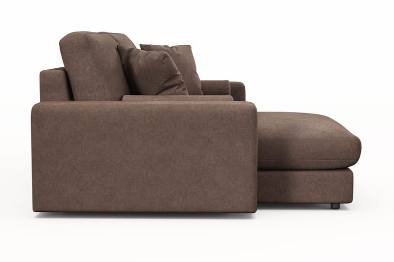 Adelsö by Gynning 3-seter Vendbar L-formet Dyp Divansofa i stoff - Brun - Møbler - Sofaer - Sofaer med sjeselong - 3 seters sofa med divan