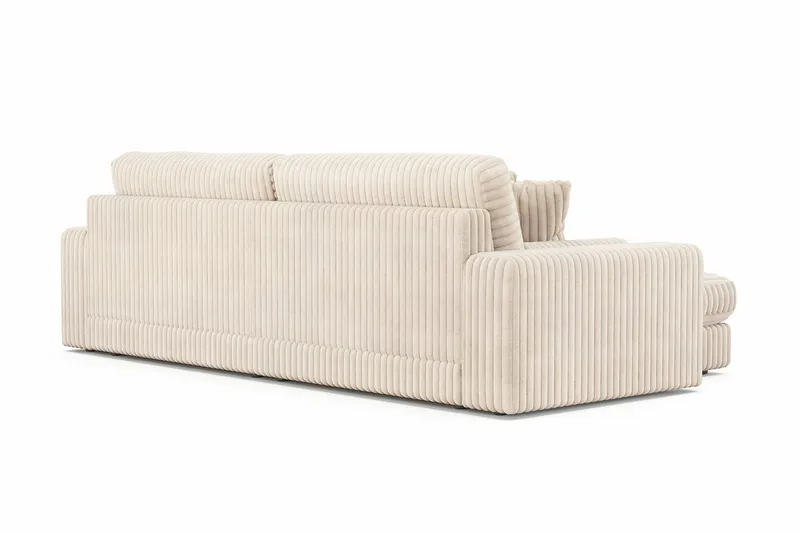 Adelsö by Gynning 4-seter Vendbar L-formet Dyp Divansofa i Manchester - Beige - Møbler - Sofaer - Sofaer med sjeselong - 4 seters sofa med divan