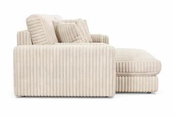 Adelsö by Gynning 4-seter Vendbar L-formet Dyp Divansofa i Manchester - Beige - Møbler - Sofaer - Sofaer med sjeselong - 4 seters sofa med divan