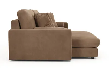 Adelsö by Gynning 4-seter Vendbar L-formet Dyp Divansofa i Manchester - Brun - Møbler - Sofaer - Sofaer med sjeselong - 4 seters sofa med divan