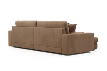 Adelsö by Gynning 4-seter Vendbar L-formet Dyp Divansofa i Manchester - Brun - Møbler - Sofaer - Sofaer med sjeselong - 4 seters sofa med divan