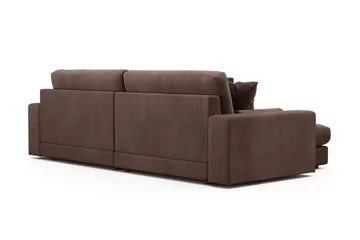 Adelsö by Gynning 4-seter Vendbar L-formet Dyp Divansofa i Manchester - Brun - Møbler - Sofaer - Sofaer med sjeselong - 4 seters sofa med divan