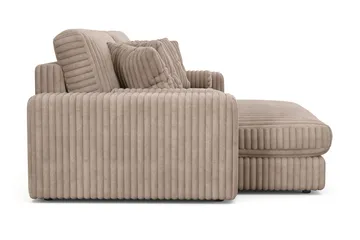 Adelsö by Gynning 4-seter Vendbar L-formet Dyp Divansofa i Manchester - Greige - Møbler - Sofaer - Sofaer med sjeselong - 4 seters sofa med divan