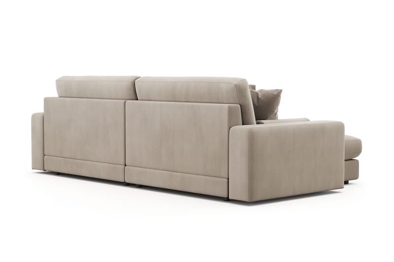Adelsö by Gynning 4-seter Vendbar L-formet Dyp Divansofa i Manchester - Greige - Møbler - Sofaer - Sofaer med sjeselong - 4 seters sofa med divan