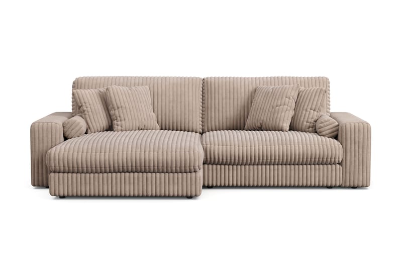 Adelsö by Gynning 4-seter Vendbar L-formet Dyp Divansofa i Manchester, Greige