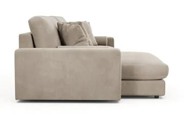 Adelsö by Gynning 4-seter Vendbar L-formet Dyp Divansofa i Manchester - Greige - Møbler - Sofaer - Sofaer med sjeselong - 4 seters sofa med divan
