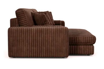 Adelsö by Gynning 4-seter Vendbar L-formet Dyp Divansofa i Manchester - Mørkebrun - Møbler - Sofaer - Sofaer med sjeselong - 4 seters sofa med divan