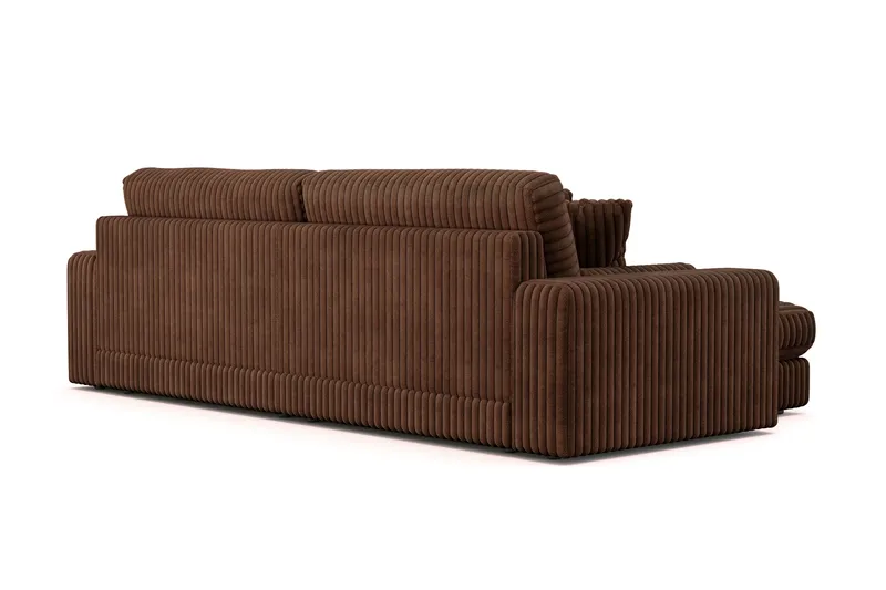 Adelsö by Gynning 4-seter Vendbar L-formet Dyp Divansofa i Manchester - Mørkebrun - Møbler - Sofaer - Sofaer med sjeselong - 4 seters sofa med divan