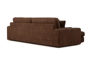 Adelsö by Gynning 4-seter Vendbar L-formet Dyp Divansofa i Manchester - Mørkebrun - Møbler - Sofaer - Sofaer med sjeselong - 4 seters sofa med divan