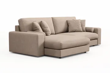 Adelsö by Gynning 4-seter Vendbar L-formet Dyp Divansofa i stoff - Beige - Møbler - Sofaer - Sofaer med sjeselong - 4 seters sofa med divan