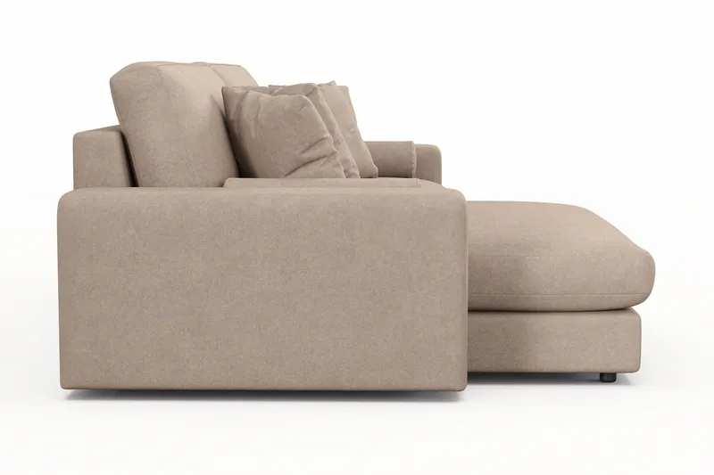 Adelsö by Gynning 4-seter Vendbar L-formet Dyp Divansofa i stoff - Beige - Møbler - Sofaer - Sofaer med sjeselong - 4 seters sofa med divan