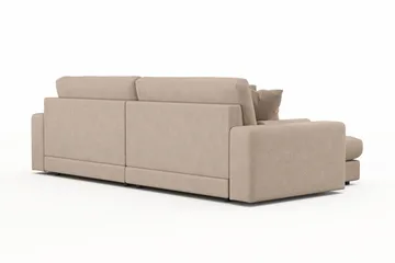 Adelsö by Gynning 4-seter Vendbar L-formet Dyp Divansofa i stoff - Beige - Møbler - Sofaer - Sofaer med sjeselong - 4 seters sofa med divan