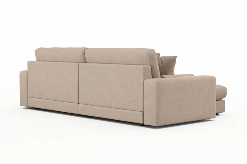 Adelsö by Gynning 4-seter Vendbar L-formet Dyp Divansofa i stoff - Beige - Møbler - Sofaer - Sofaer med sjeselong - 4 seters sofa med divan