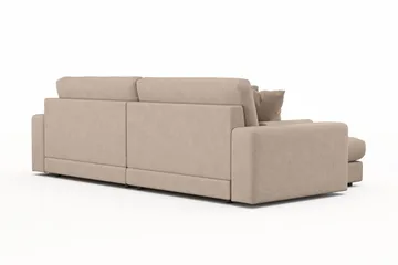 Adelsö by Gynning 4-seter Vendbar L-formet Dyp Divansofa i stoff - Beige - Møbler - Sofaer - Sofaer med sjeselong - 4 seters sofa med divan
