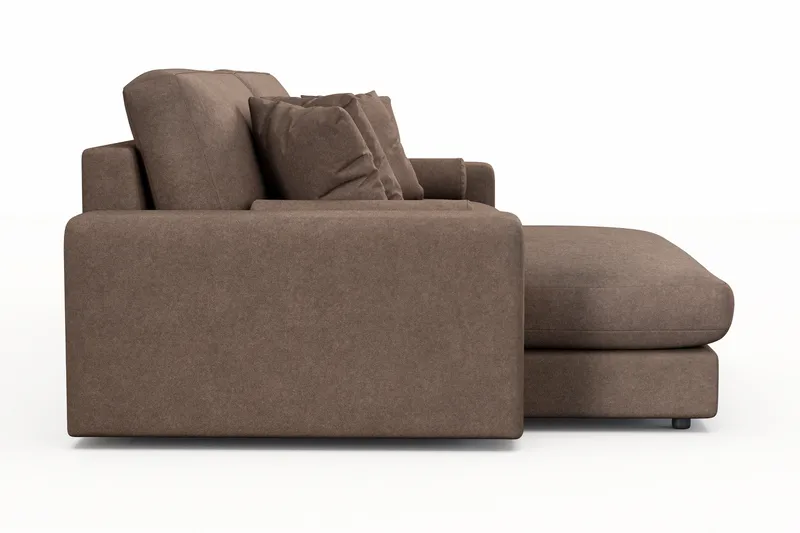 Adelsö by Gynning 4-seter Vendbar L-formet Dyp Divansofa i stoff - Brun - Møbler - Sofaer - Sofaer med sjeselong - 4 seters sofa med divan