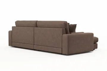 Adelsö by Gynning 4-seter Vendbar L-formet Dyp Divansofa i stoff - Brun - Møbler - Sofaer - Sofaer med sjeselong - 4 seters sofa med divan