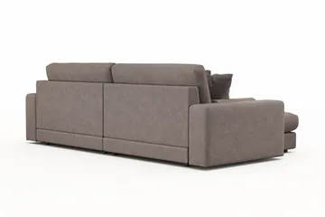 Adelsö by Gynning 4-seter Vendbar L-formet Dyp Divansofa i stoff - Brun - Møbler - Sofaer - Sofaer med sjeselong - 4 seters sofa med divan