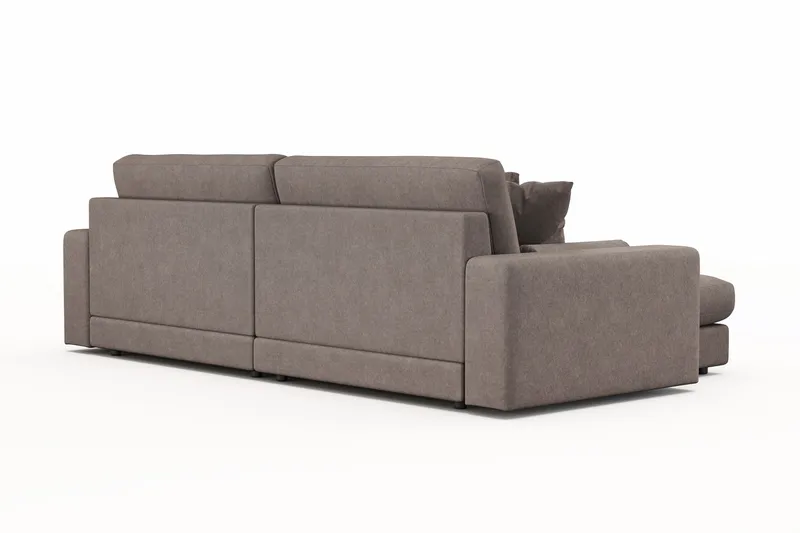 Adelsö by Gynning 4-seter Vendbar L-formet Dyp Divansofa i stoff - Brun - Møbler - Sofaer - Sofaer med sjeselong - 4 seters sofa med divan