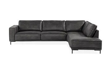 Akron 2,5-seter Sofa med Sjeselong Høyre Bonded Lær