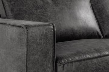 Akron 2,5-seter Sofa med Sjeselong Høyre Bonded Lær - Mørkegrå - Møbler - Sofaer - Skinnsofaer