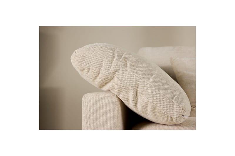 Amalfi Hjørnesofa i Stoff med Skum og Plast, Beige - Beige - Møbler - Sofaer - Sofaer med sjeselong - 3 seters sofa med divan