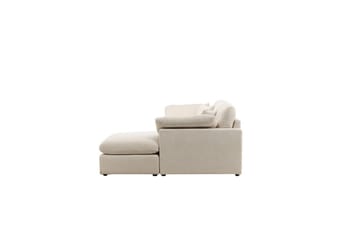 Amalfi Hjørnesofa i Stoff med Skum og Plast, Beige - Beige - Møbler - Sofaer - Sofaer med sjeselong - 3 seters sofa med divan