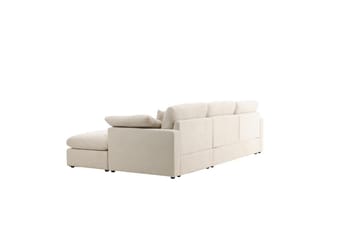 Amalfi Hjørnesofa i Stoff med Skum og Plast, Beige - Beige - Møbler - Sofaer - Sofaer med sjeselong - 3 seters sofa med divan