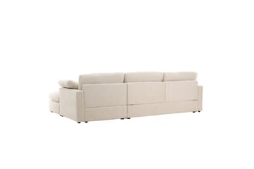 Amalfi Hjørnesofa i Stoff med Skum og Plast, Beige - Beige - Møbler - Sofaer - Sofaer med sjeselong - 3 seters sofa med divan