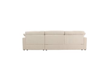 Amalfi Hjørnesofa i Stoff med Skum og Plast, Beige - Beige - Møbler - Sofaer - Sofaer med sjeselong - 3 seters sofa med divan