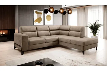 Anglika Sofa m. Sjeselong 4-seters - Beige - Møbler - Sofaer - Sofaer med sjeselong - 4 seters sofa med divan