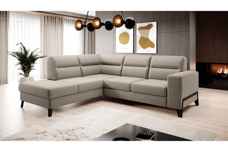 Anglika Sofa m. Sjeselong 4-seters, Beige