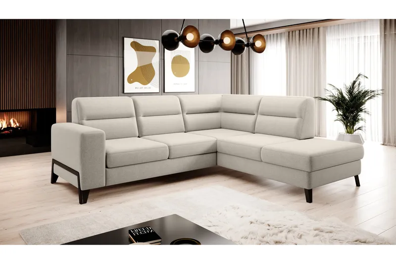 Anglika Sofa m. Sjeselong 4-seters - Beige - Møbler - Sofaer - Sofaer med sjeselong - 4 seters sofa med divan