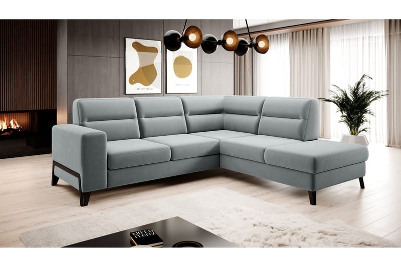 Anglika Sofa m. Sjeselong 4-seters - Grå - Møbler - Sofaer - Sofaer med sjeselong - 4 seters sofa med divan
