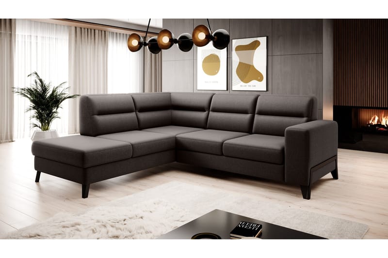 Anglika Sofa m. Sjeselong 4-seters - Grå - Møbler - Sofaer - Sofaer med sjeselong - 4 seters sofa med divan