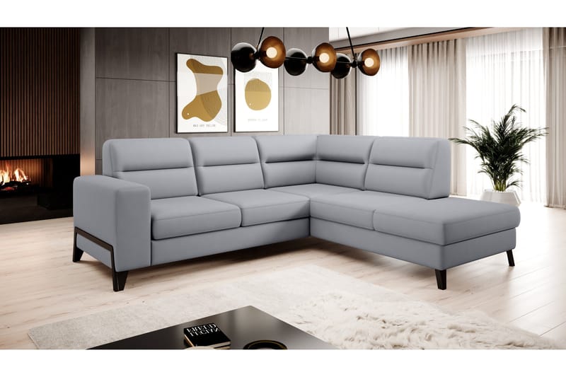 Anglika Sofa m. Sjeselong 4-seters - Grå - Møbler - Sofaer - Sofaer med sjeselong - 4 seters sofa med divan