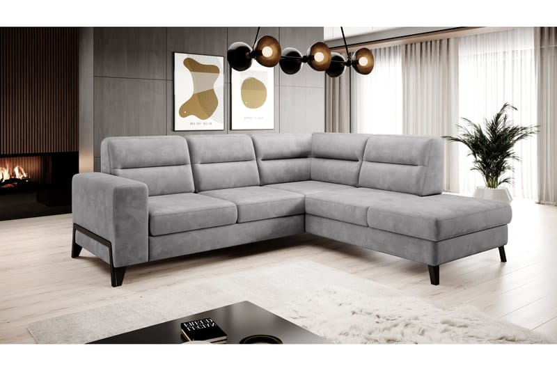 Anglika Sofa m. Sjeselong 4-seters - Grå - Møbler - Sofaer - Sofaer med sjeselong - 4 seters sofa med divan