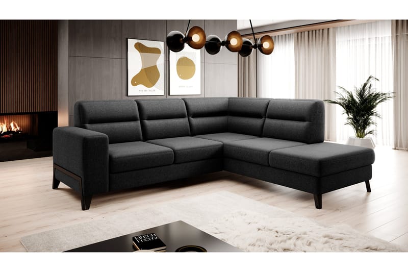 Anglika Sofa m. Sjeselong 4-seters - Grå - Møbler - Sofaer - Sofaer med sjeselong - 4 seters sofa med divan
