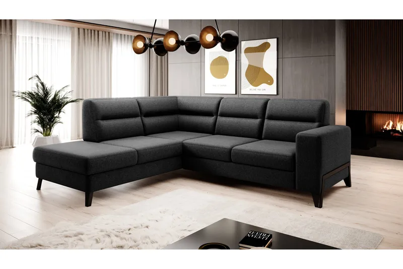 Anglika Sofa m. Sjeselong 4-seters - Grå - Møbler - Sofaer - Sofaer med sjeselong - 4 seters sofa med divan