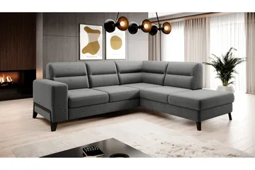 Anglika Sofa m. Sjeselong 4-seters - Grå - Møbler - Sofaer - Sofaer med sjeselong - 4 seters sofa med divan