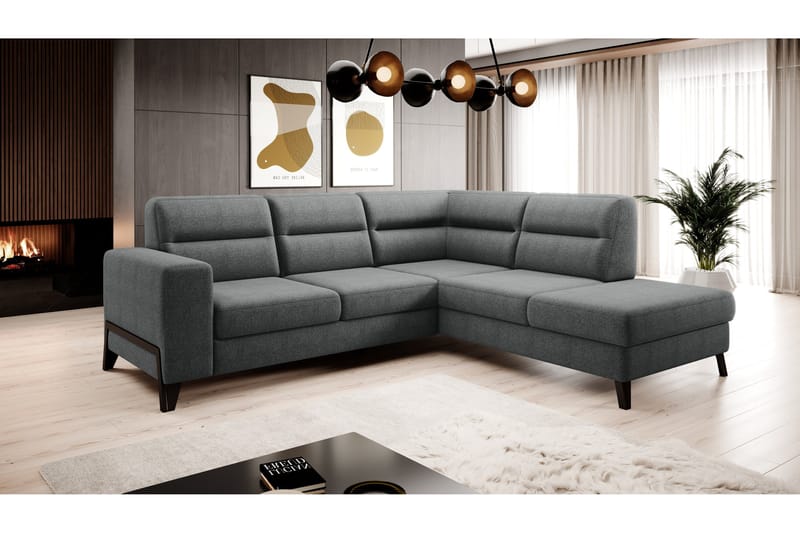 Anglika Sofa m. Sjeselong 4-seters - Grå - Møbler - Sofaer - Sofaer med sjeselong - 4 seters sofa med divan
