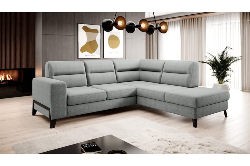 Anglika Sofa m. Sjeselong 4-seters - Grå - Møbler - Sofaer - Sofaer med sjeselong - 4 seters sofa med divan