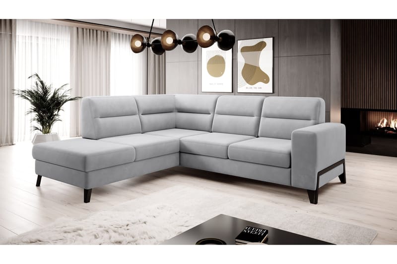 Anglika Sofa m. Sjeselong 4-seters - Grå - Møbler - Sofaer - Sofaer med sjeselong - 4 seters sofa med divan