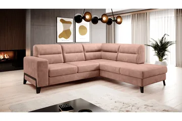 Anglika Sofa m. Sjeselong 4-seters - Rosa - Møbler - Sofaer - Sofaer med sjeselong - 4 seters sofa med divan