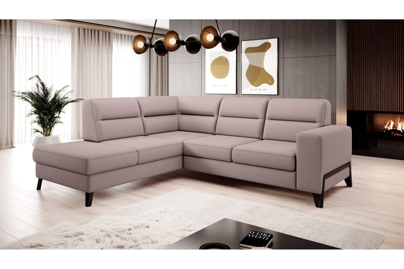 Anglika Sofa m. Sjeselong 4-seters - Rosa - Møbler - Sofaer - Sofaer med sjeselong - 4 seters sofa med divan