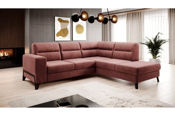 Anglika Sofa m. Sjeselong 4-seters - Rosa - Møbler - Sofaer - Sofaer med sjeselong - 4 seters sofa med divan